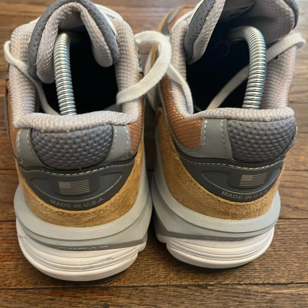 New Balance 990v6 Made in USA Tan Brown Grey Sneakers Men’s 9.5 D U990TN6 EUC - Picture 6 of 7